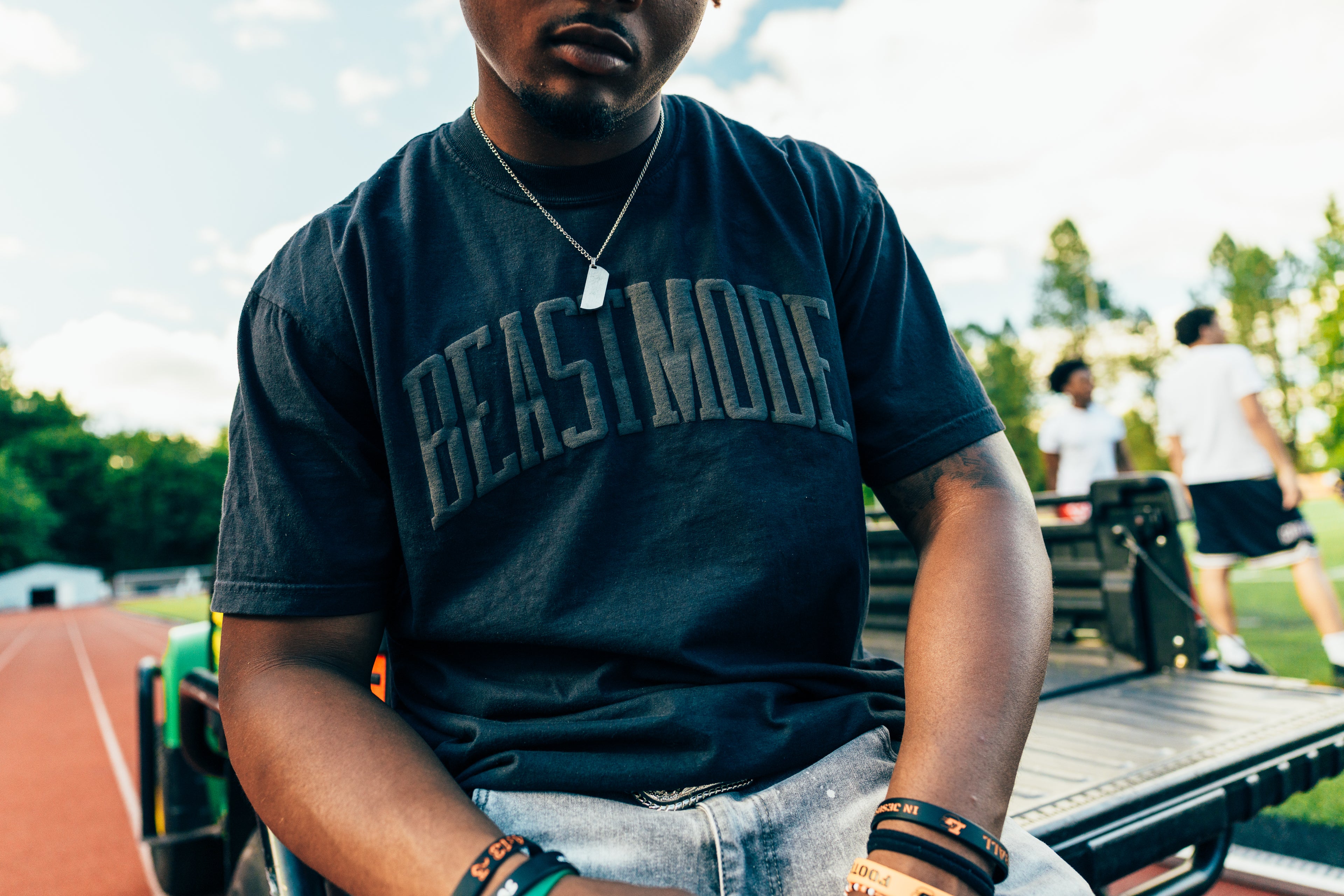 Beastmode Collegiate PUFF Tee (Black/Black)