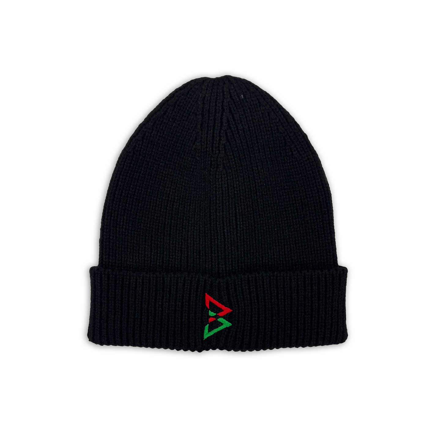 Beastmode B Logo Rib Cuffed Beanie (Black/Red/Green)