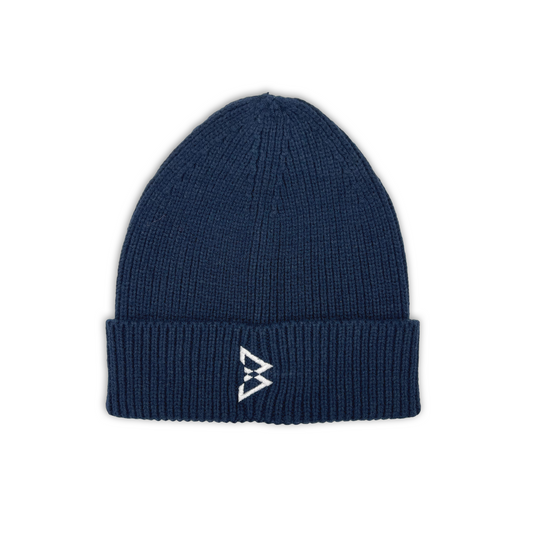 Beastmode B Logo Rib Cuffed Beanie (Navy/White)