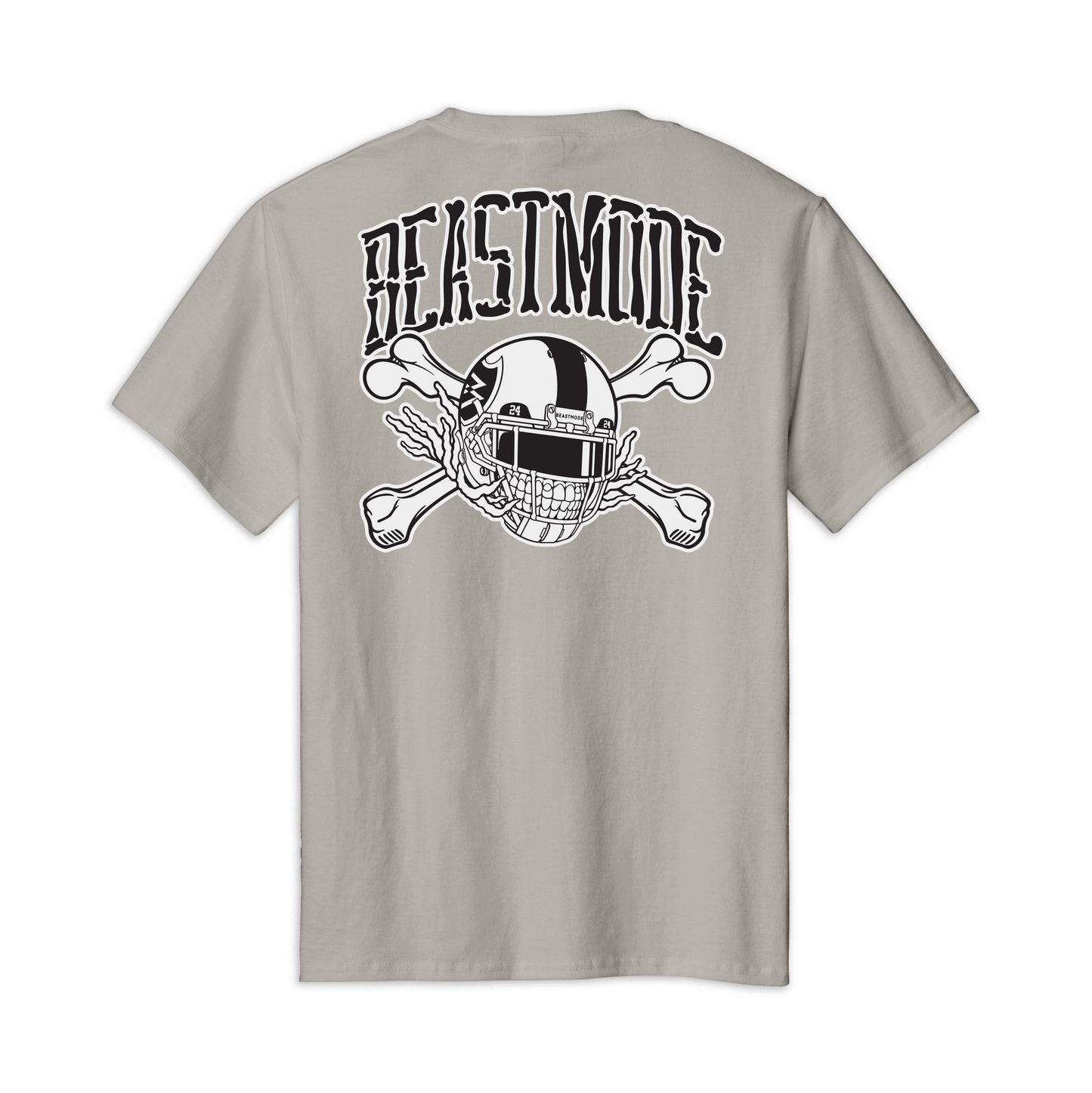 Beastmode Glow Skeleton Tee (Silver) Back