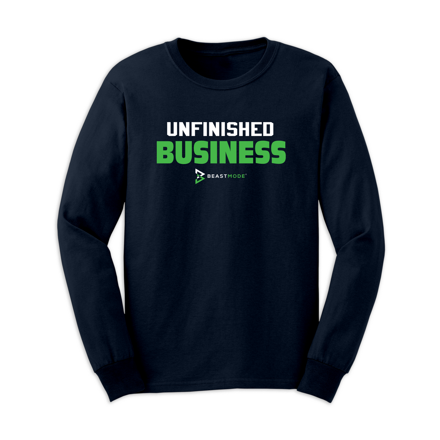 Beastmode Navy Unfinished Business Long Sleeve Tee