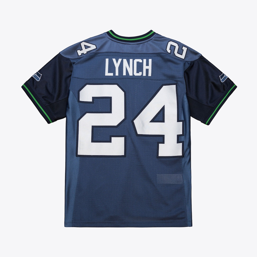 Mitchell & Ness Marshawn Lynch Seattle Seahawks 2010 Blue Authentic Jersey Back