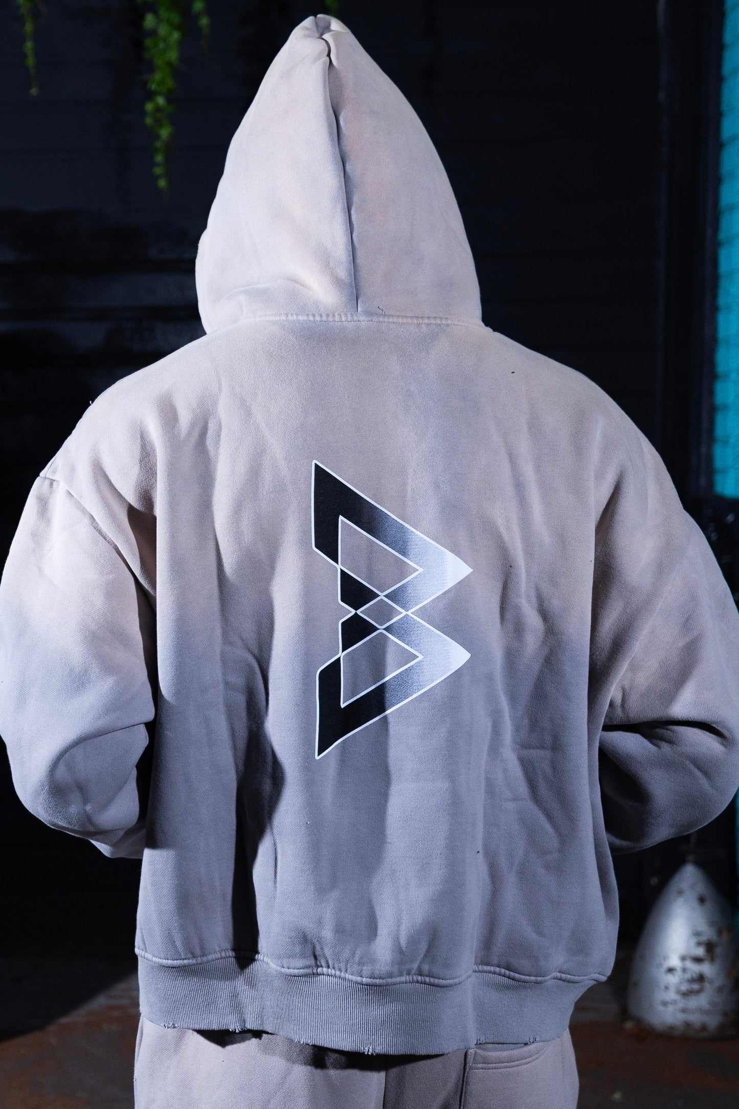 Beastmode Ombre Zip Hoodie (Cement)
