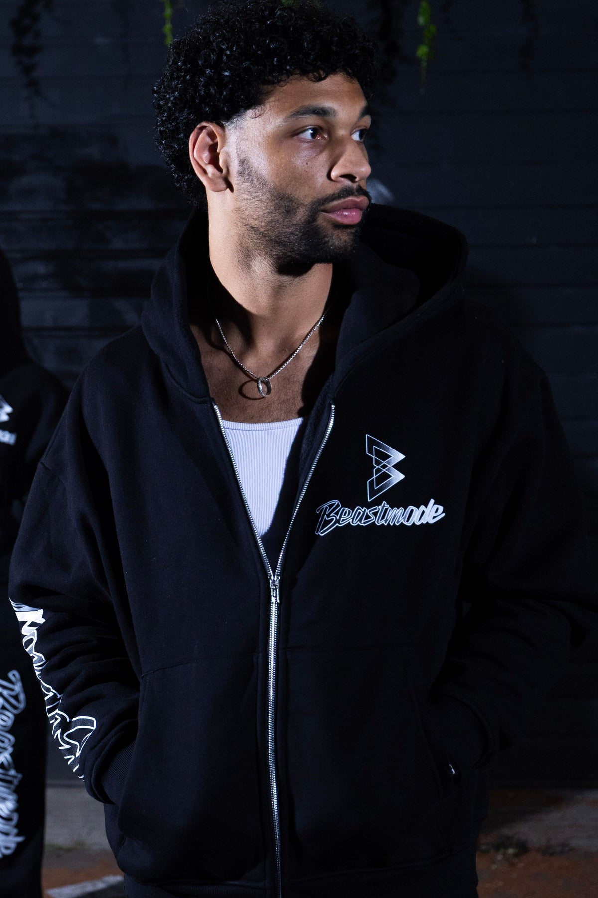 Beastmode Ombre Zip Hoodie (Black)