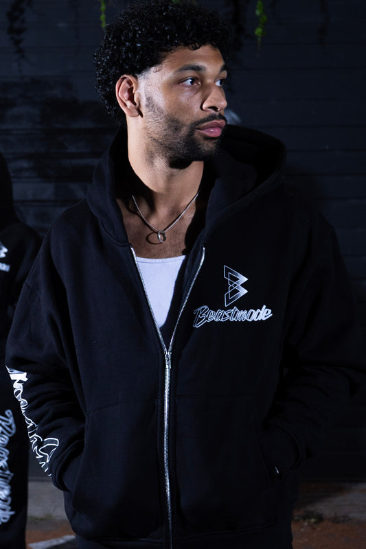 Beastmode Ombre Zip Hoodie (Black)