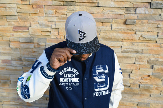Beastmode Seattle Seahawks NFL New Era 9FIFTY Snapback Hat (Faux Leather Brim & Backstrap)