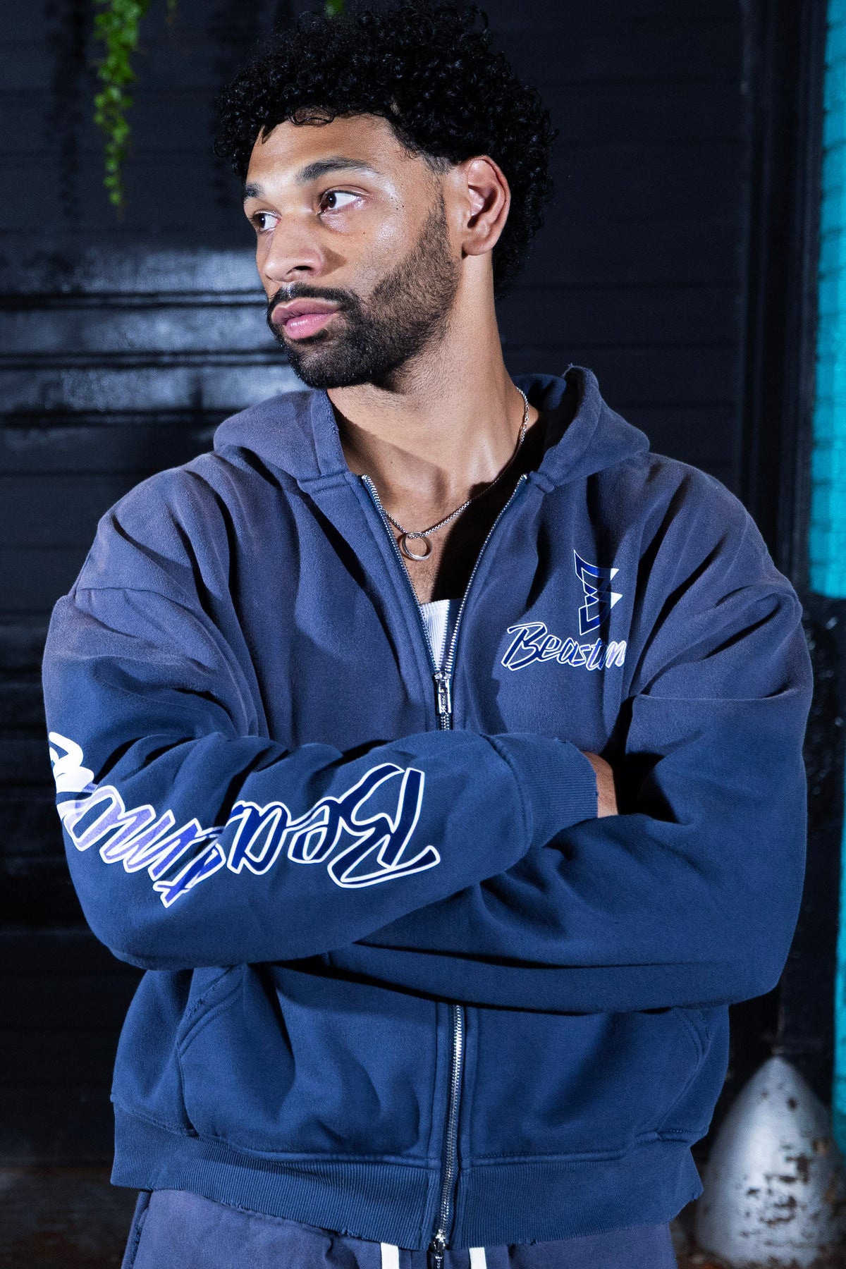 Beastmode Ombre Zip Hoodie (Navy)