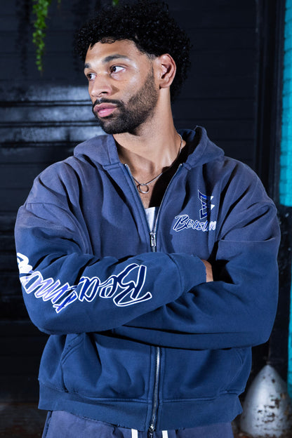 Beastmode Ombre Zip Hoodie (Navy)