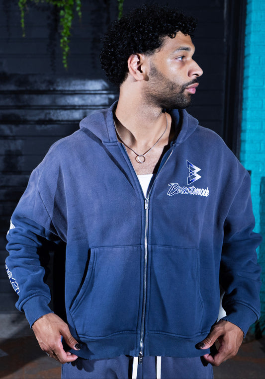 Beastmode Ombre Zip Hoodie (Navy)