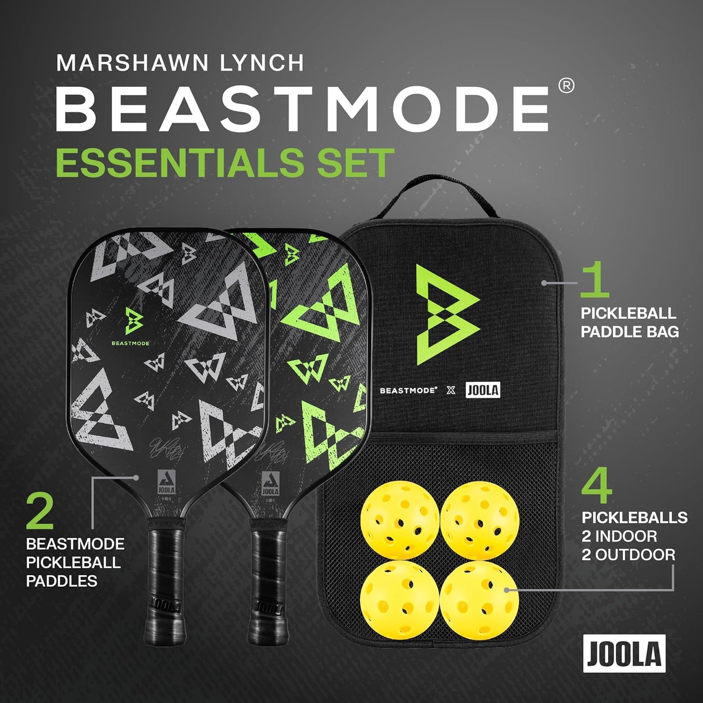 Beastmode x JOOLA Essentials Pickleball Paddle Set