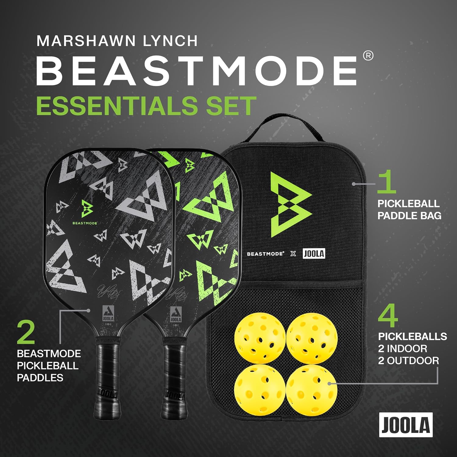 Beastmode x JOOLA Essentials Pickleball Paddle Set