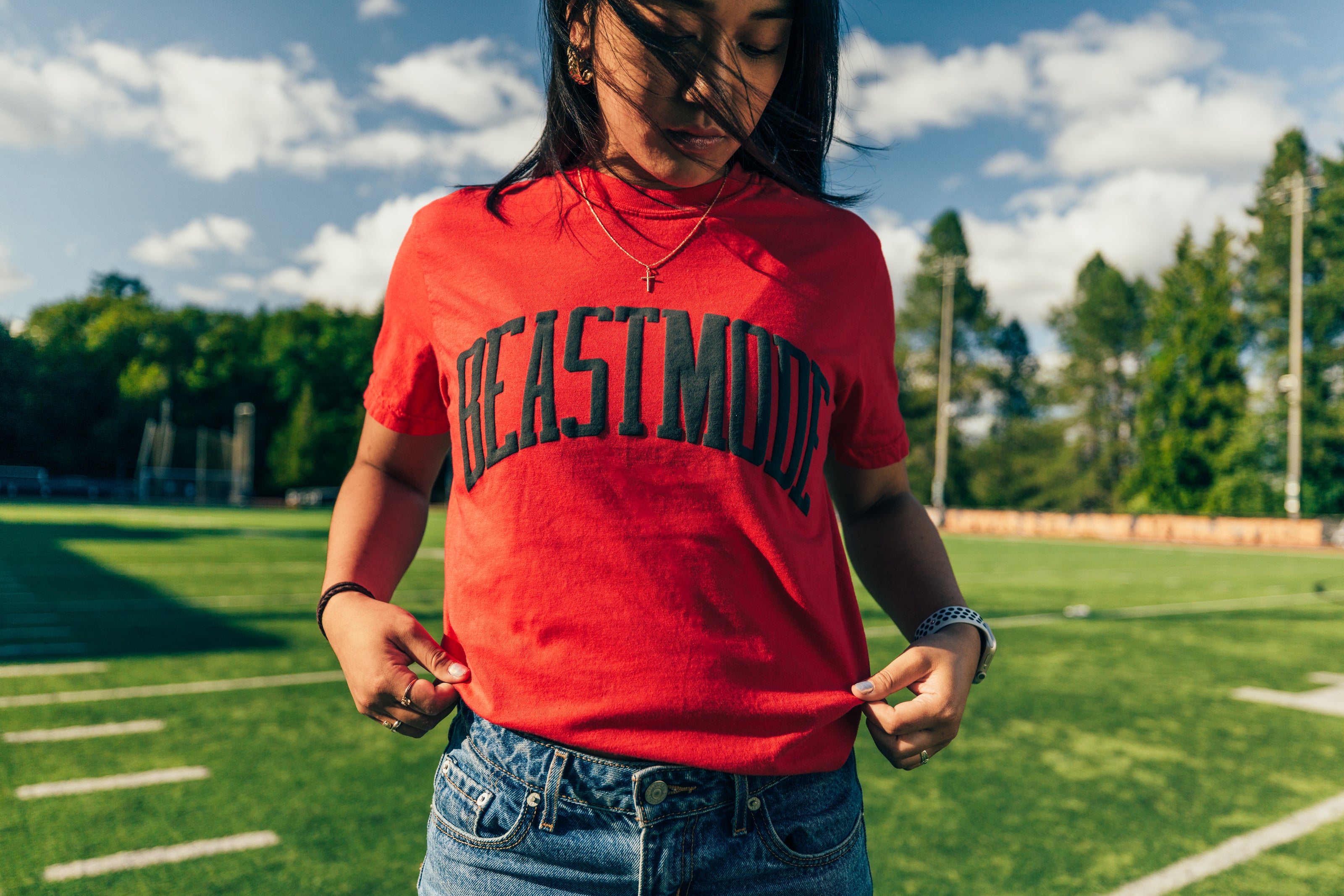 Beastmode Collegiate PUFF Tee (Red/Black)