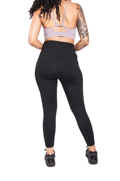 Beastmode B Logo Ribbed and Cuffed Leggings Back