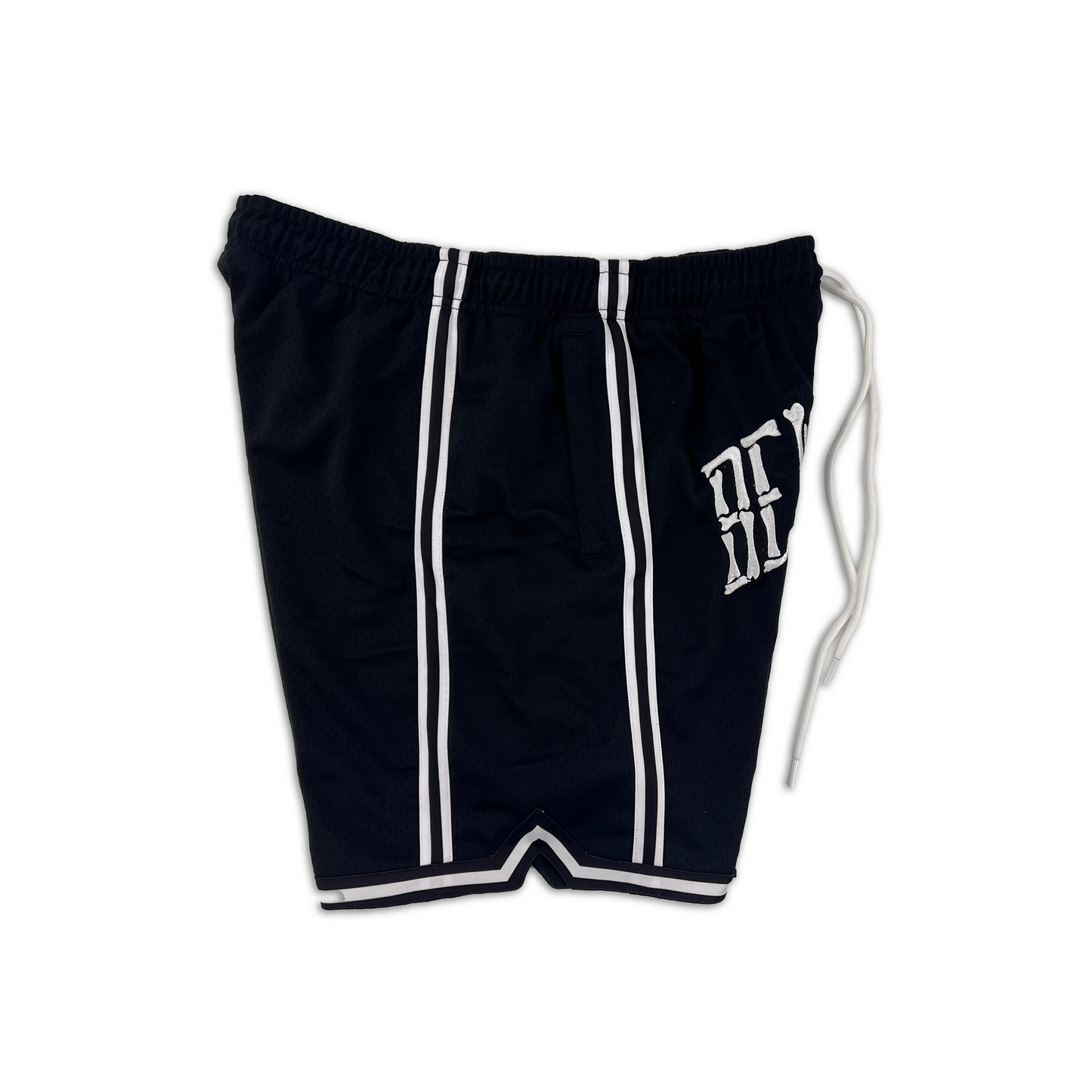 Beast Mode Jersey Bone Shorts (Black/White) Right Side