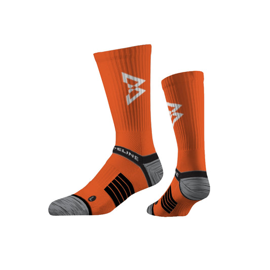 Beastmode x Strideline "Power Pellets" Premium Knit Crew Sock (Orange)