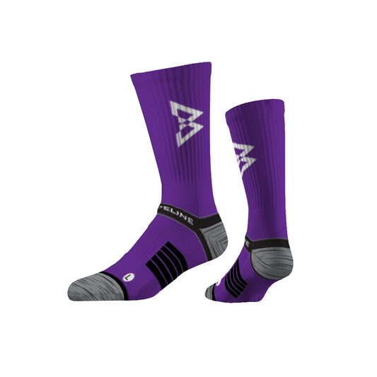 Beastmode x Strideline "Power Pellets" Premium Knit Crew Sock (Purple)