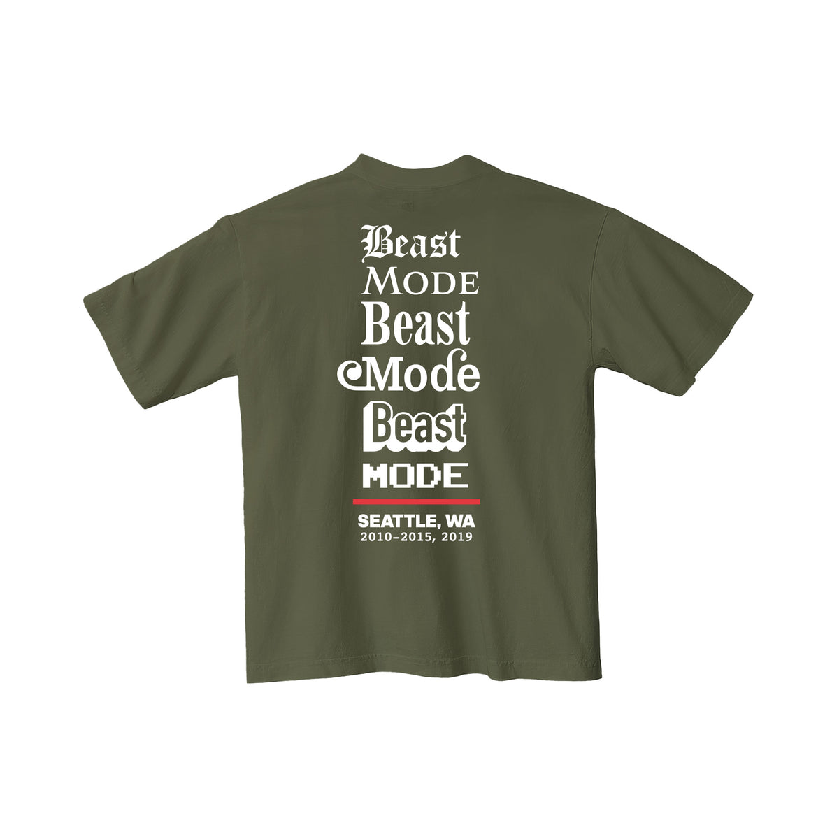 Beastmode Seattle Repeat Tee (Army) Back