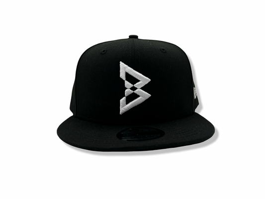 Beastmode B Logo New Era 9FIFTY Snapback Hat (Black/White) Front