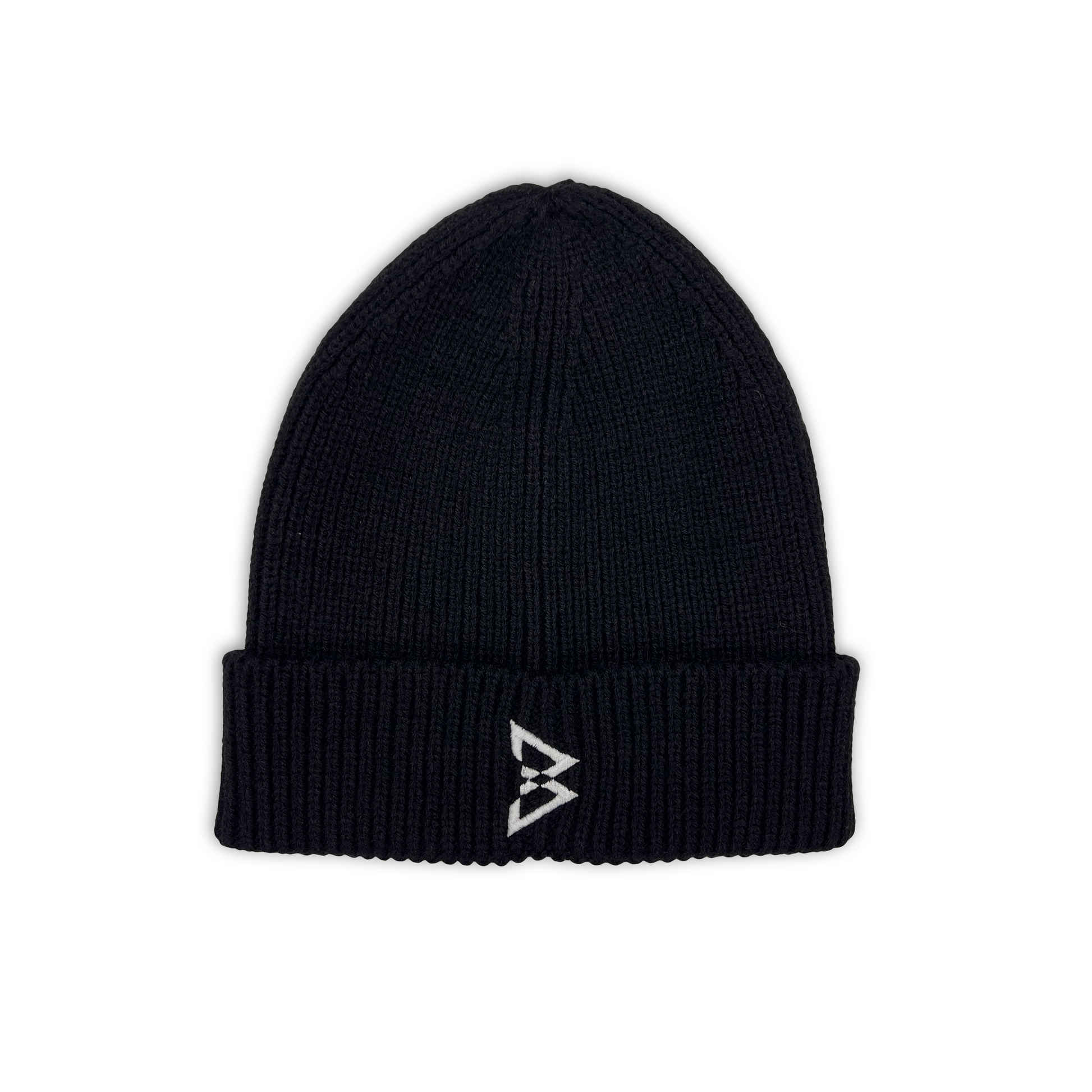 Beastmode B Logo Rib Cuffed Beanie (Black/White)