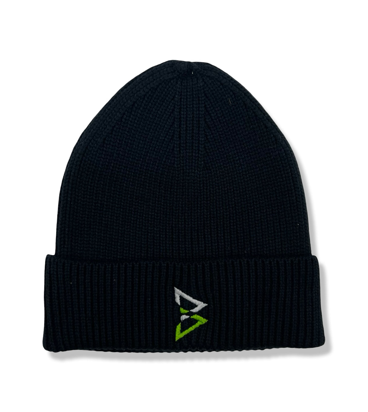 Beastmode B Logo Rib Cuffed Beanie (Navy/Grey/Bright Green)