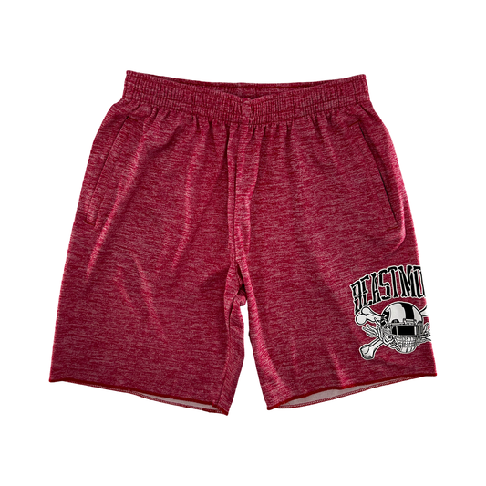 Beastmode Skeleton Sweat Short (Red Heather) Front