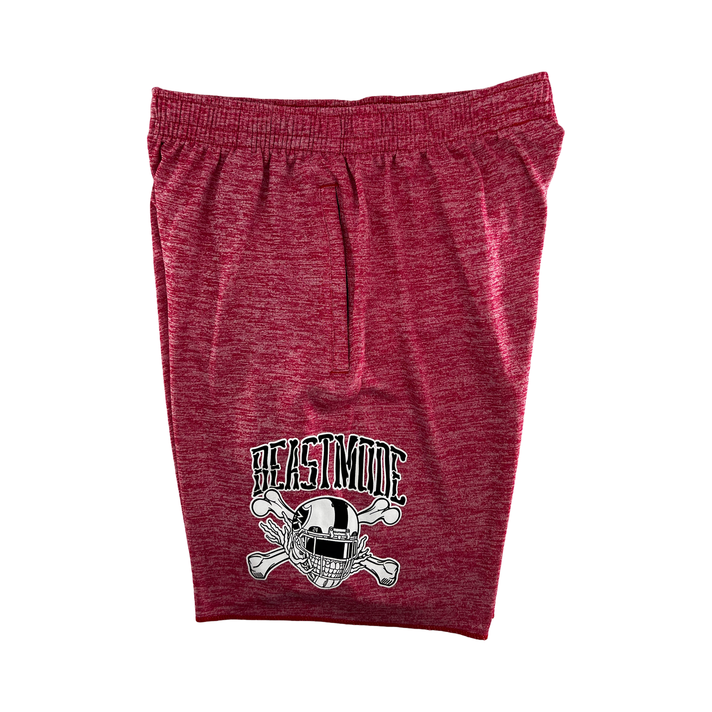 Beastmode Skeleton Sweat Short (Red Heather) Left Side