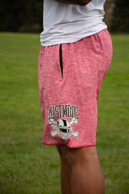 Beastmode Skeleton Sweat Short (Red Heather), Left Side