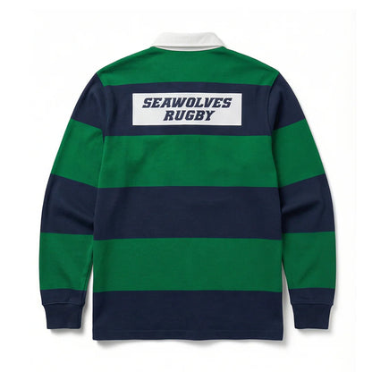 Beastmode x Seawolves Striped Rugby Polo Back