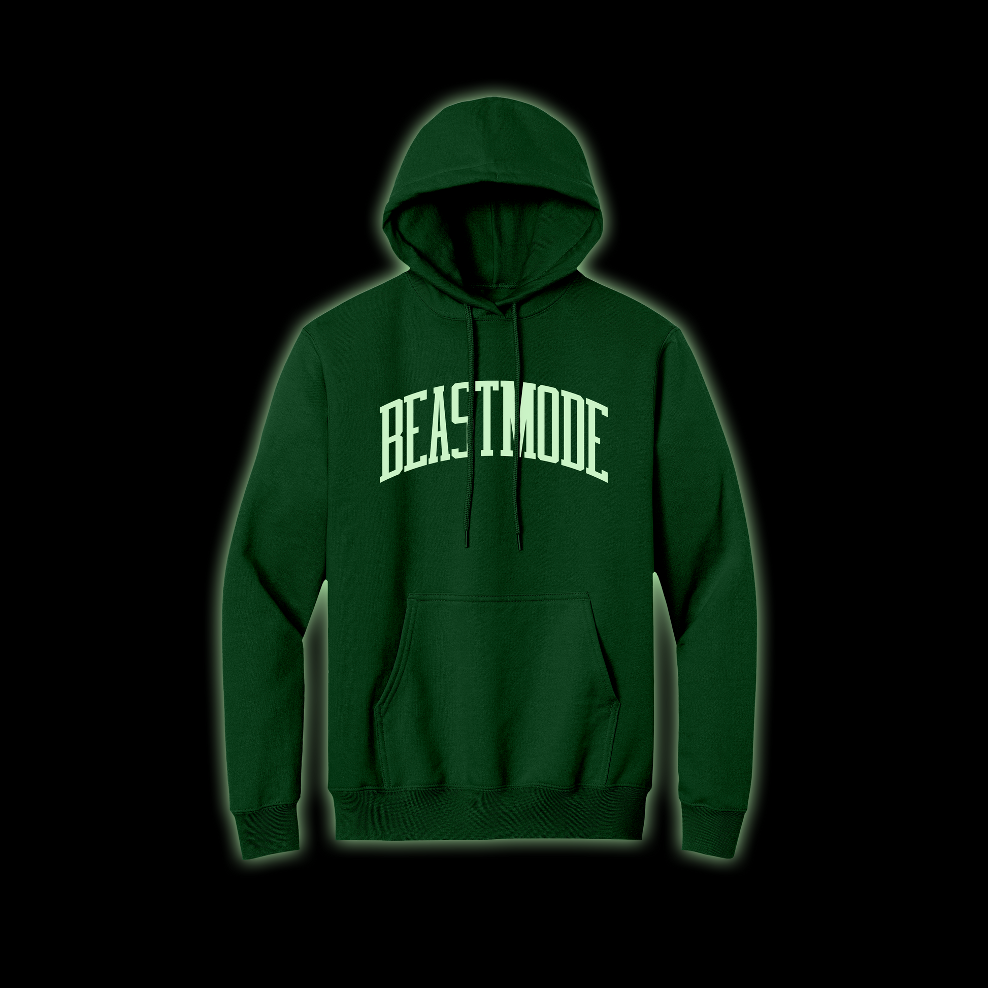 Beastmode Collegiate GLOW Hoodie (Dark Green)