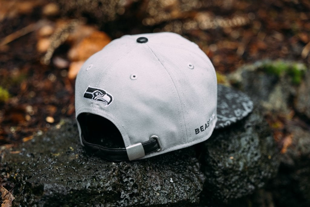 Beastmode Oakland Seahawks NFL New Era 9FIFTY Snapback Hat (Faux Leather Brim & Backstrap)