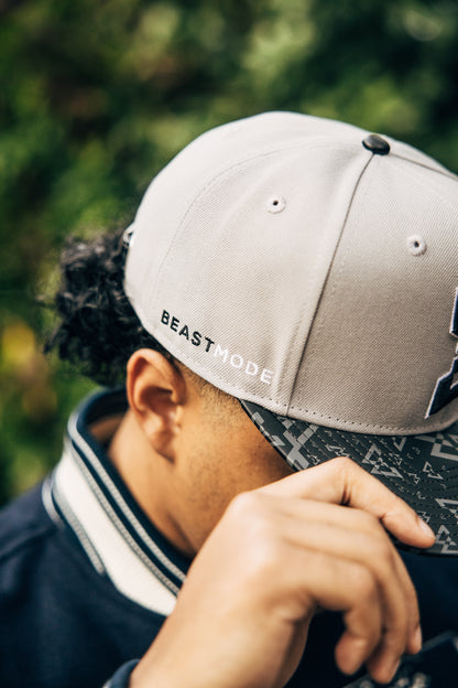 Beastmode Seattle Seahawks NFL New Era 9FIFTY Snapback Hat (Faux Leather Brim & Backstrap) Side