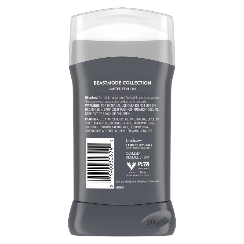 Beast Fad Beast to the Bone Dove Men+Care Aluminum-Free Limited Edition Deodoran ...