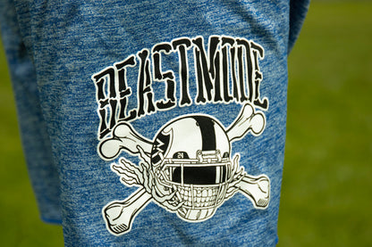 Beastmode Skeleton Sweat Short (Royal Heather) Close-up
