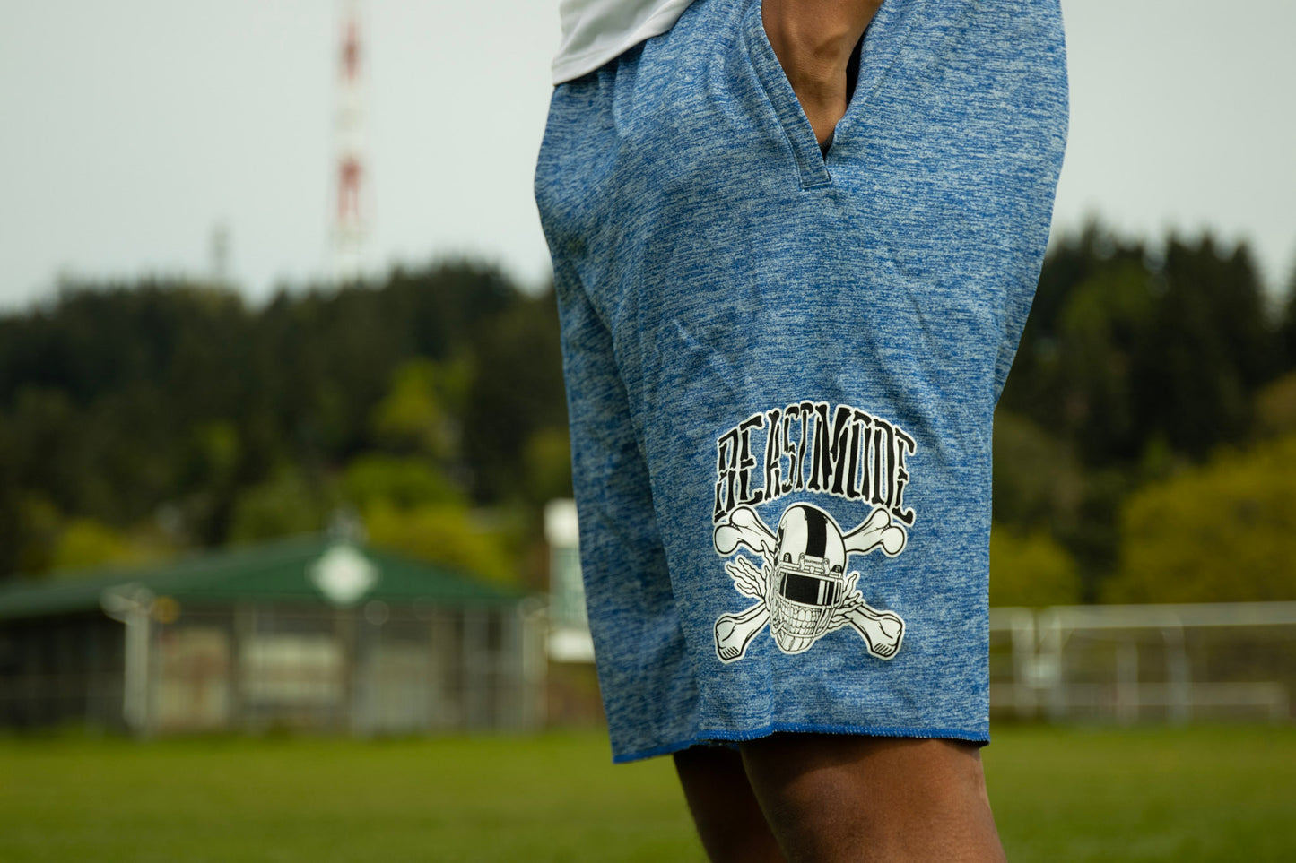 Beastmode Skeleton Sweat Short (Royal Heather)