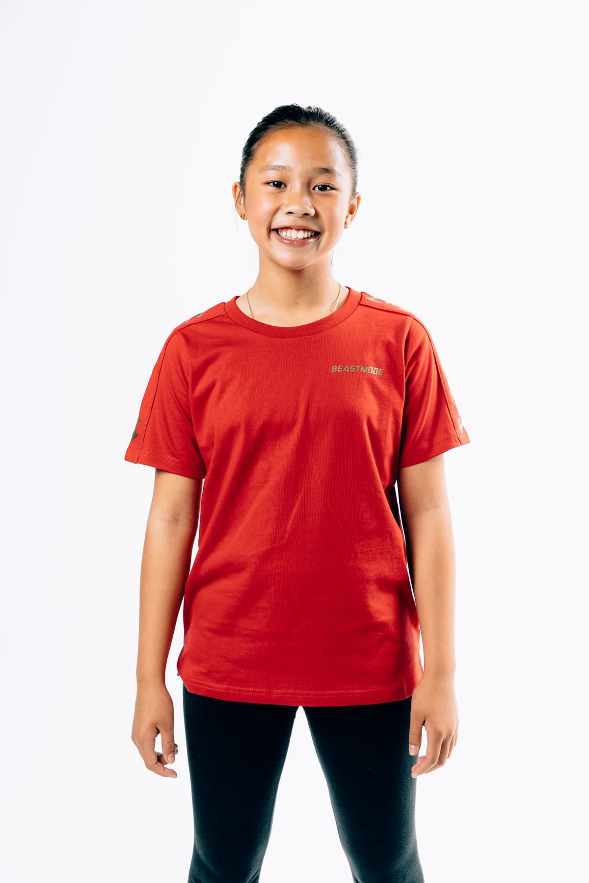 Kids Beastmode Chainlink Tee (Red) Front