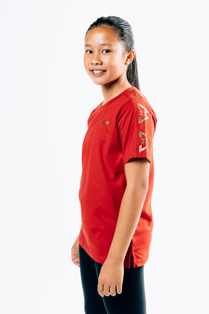 Kids Beastmode Chainlink Tee (Red) Side