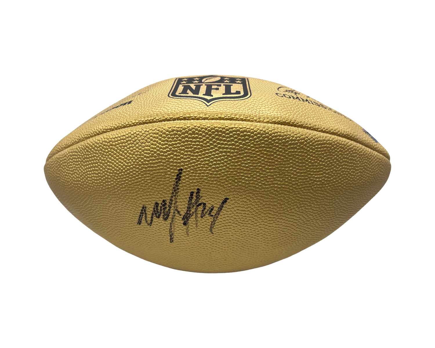 Marshawn Lynch Autographed Wilson The Duke NFL Metallic Edition Football
