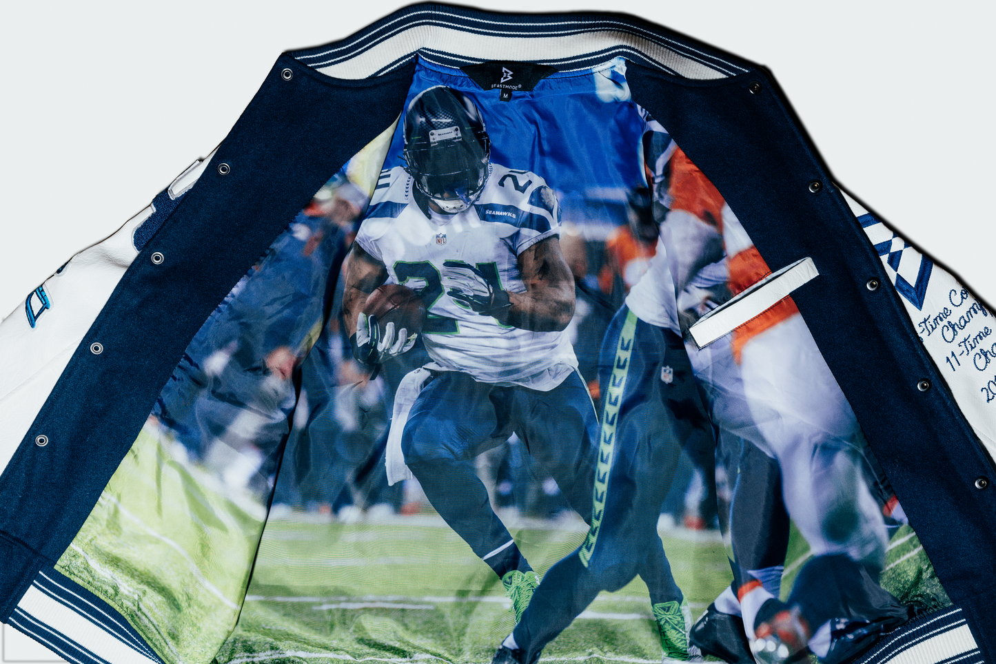 Marshawn Lynch Beastmode Seattle Legacy Varsity Jacket Liner