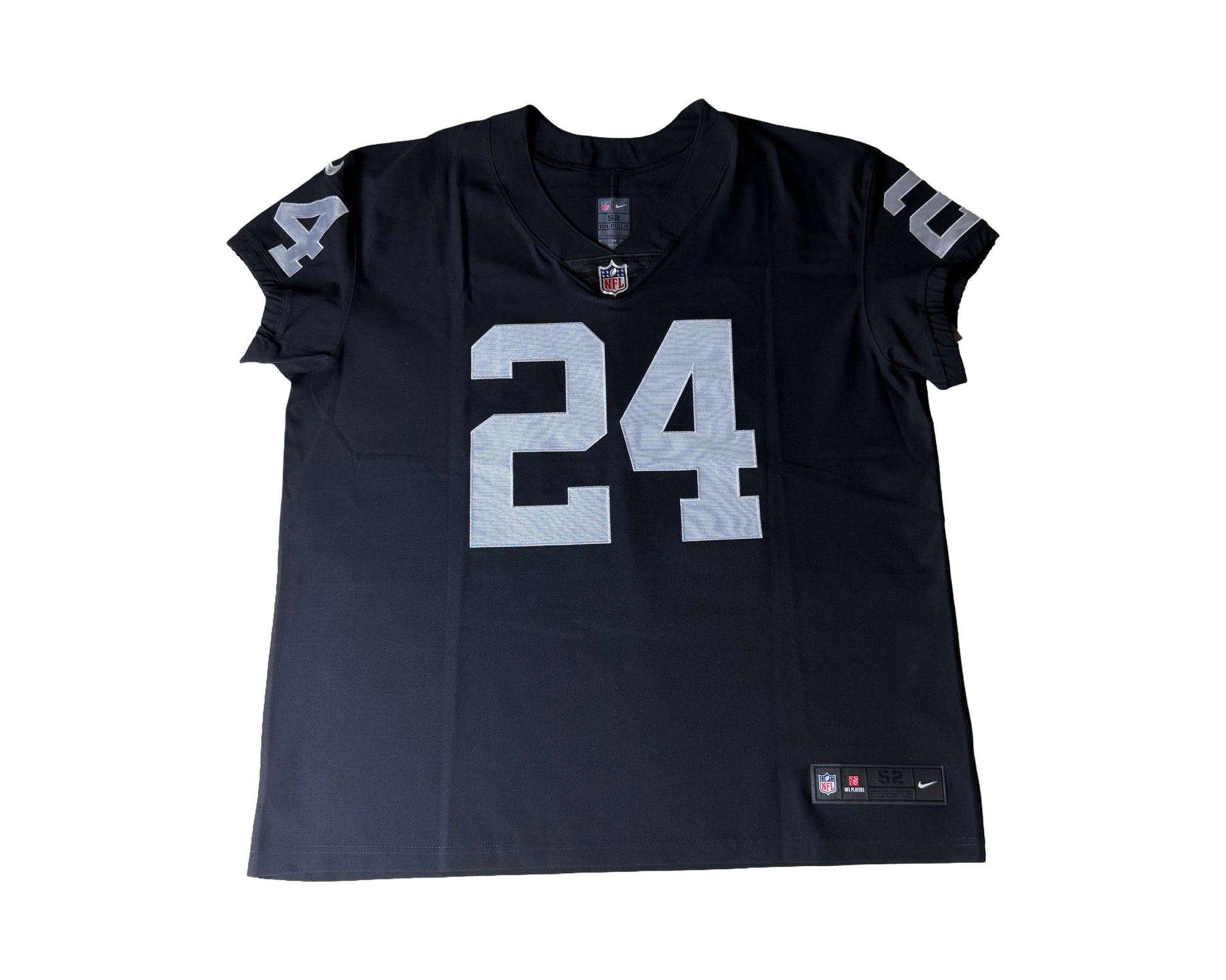 Marshawn Lynch Raiders #24 Autographed Nike Vapor Elite On Field Jersey Front