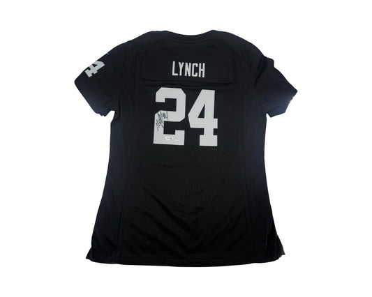 Marshawn Lynch Raiders #24 Autographed Nike Game Jersey (Women’s)