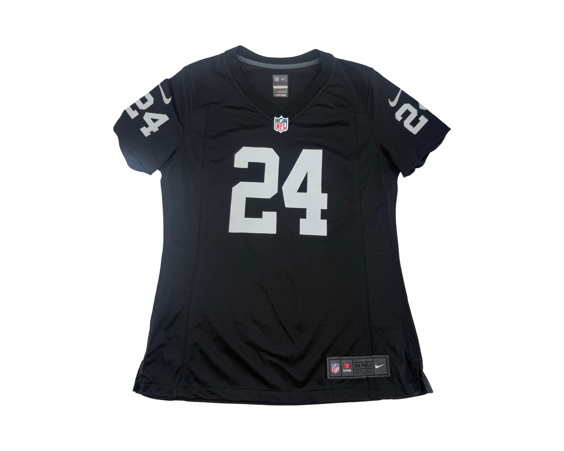 Marshawn Lynch Raiders #24 Autographed Nike Game Jersey (Women’s)