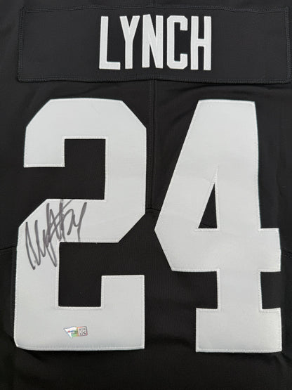 Marshawn Lynch Raiders #24 Autographed Nike Game Jersey (Women’s)