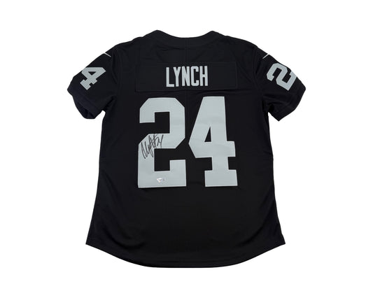 Marshawn Lynch Raiders #24 Autographed Nike Game Jersey (Women’s)