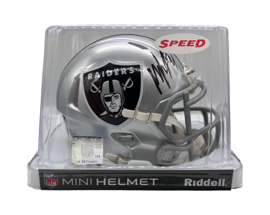 Marshawn Lynch Raiders Autographed Riddell Speed Mini Helmet