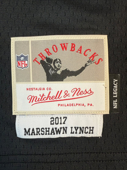Mitchell & Ness Marshawn Lynch Oakland Raiders 2017 Legacy Player Jersey (Autographed) Label