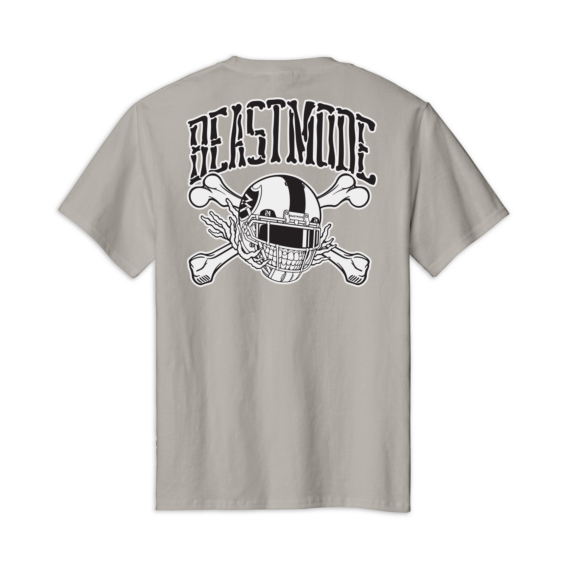 Beastmode Glow Skeleton Tee (Silver) Back
