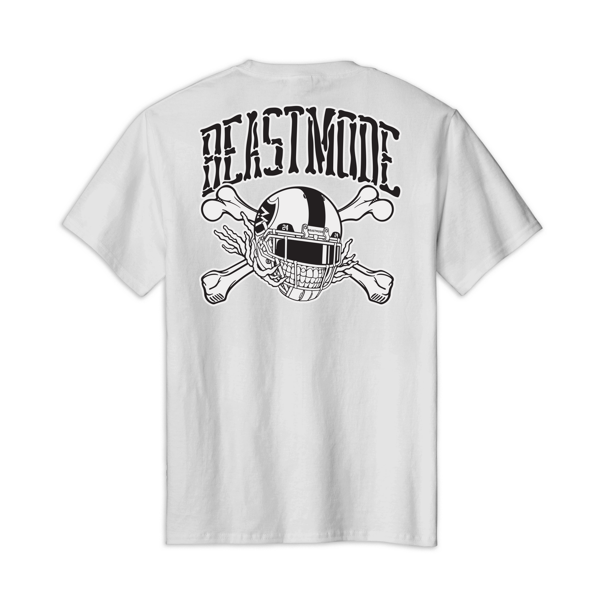 Beastmode Glow Skeleton Tee (White) Back