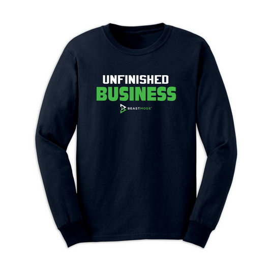 Beastmode Navy Unfinished Business Long Sleeve Tee