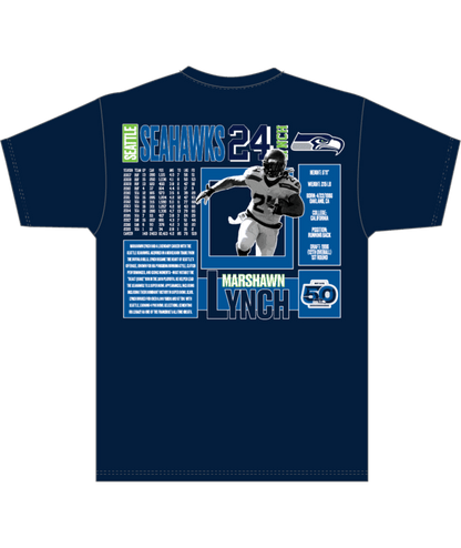 Mitchell & Ness Marshawn Lynch Seahawks Legendary Collage Stats Tee