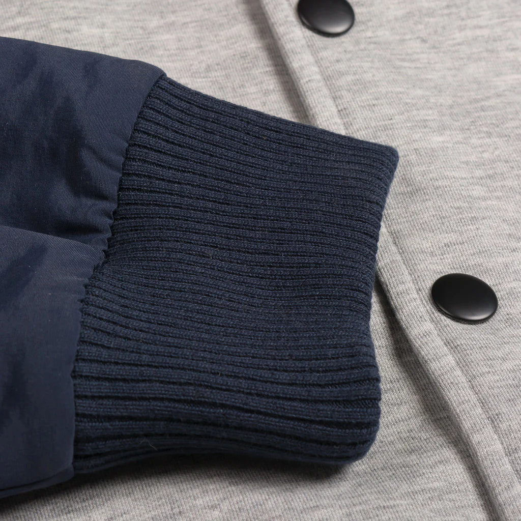 Technical Bomber (Grey Heather/Navy) Cuff